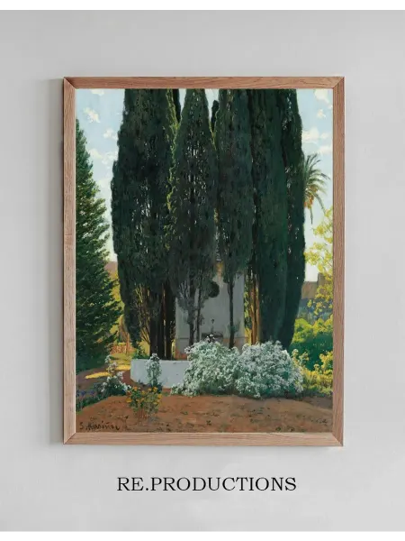 Re.productions Постер La Fuente De Los Cipreses (The - Santiago Rusiñol