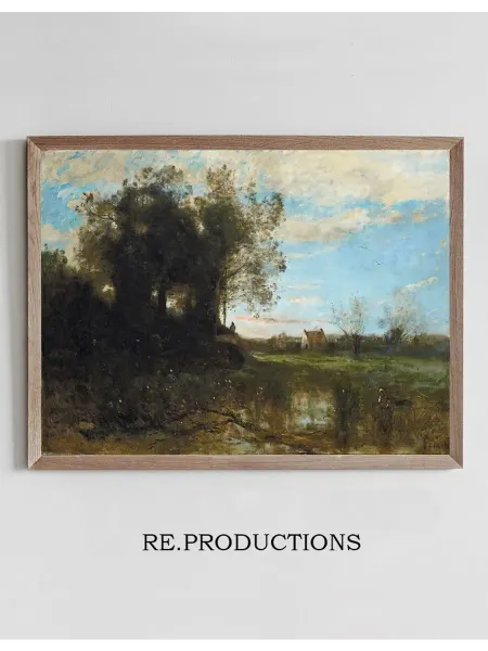 Re.productions Постер Souvenir Des Dunes De - Jean-Baptiste-Camille Corot