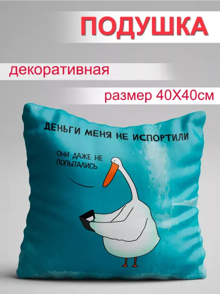 Take it! Подушка Деньги меня не испортили