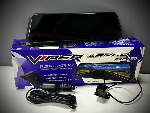 Зеркало + Видеорегистратор + камера заднего вида VIPER LARGO Duo