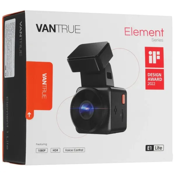 Видеорегистратор Vantrue E1 Lite, G-сенсор, GPS/ГЛОНАСС, FullHD, Wi-Fi