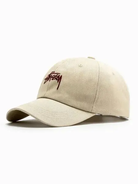 Кепка с принтом стеси Stussy бежевая y2k