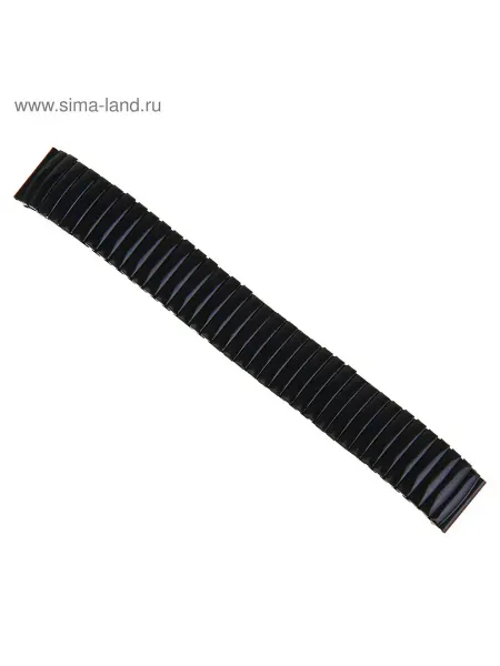 Ремешок для часов из металла черный 18 мм