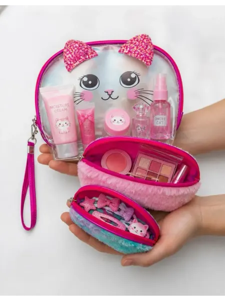 KIDS VOYAGE Косметичка лакированная для девочки яркие коты