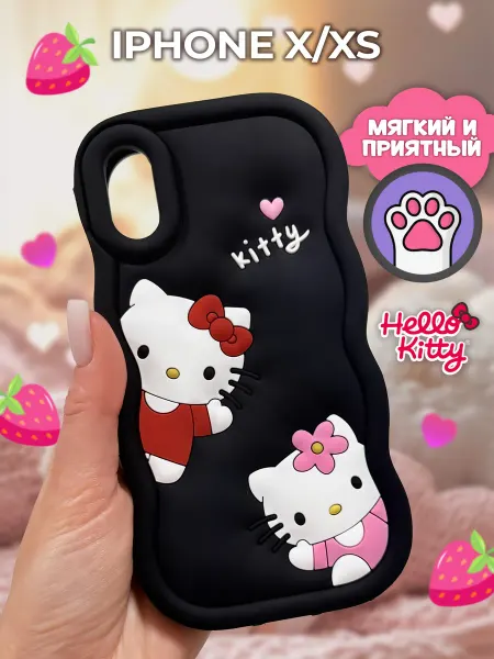 Чехолдинг Чехол на Айфон X XS с принтом Хелоу Кити