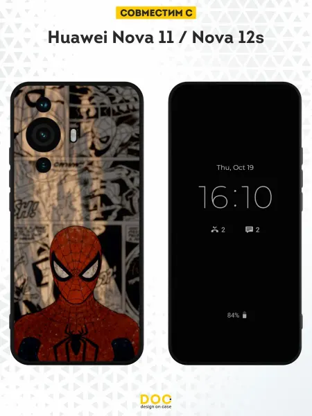 DesignOnCase Чехол на Huawei Nova 11 Nova 12s с принтом Spider man