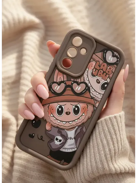 Good Luck Clover Чехол на Samsung A55 Labubu Коричневая (2)