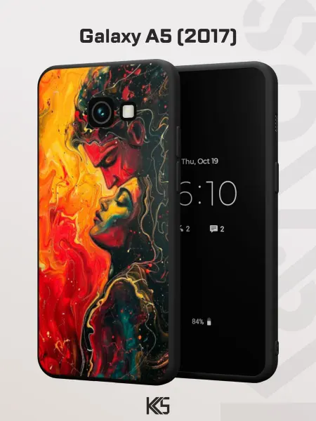 Варибрус Чехол на Samsung A5 2017 с принтом Профиль в огне