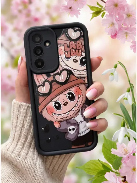 Good Luck Clover Чехол на Samsung A55 Labubu Коричневая (3)