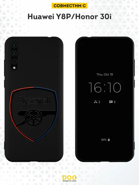 DesignOnCase Чехол на Huawei Y8p и Honor 30i с принтом FC Arsenal