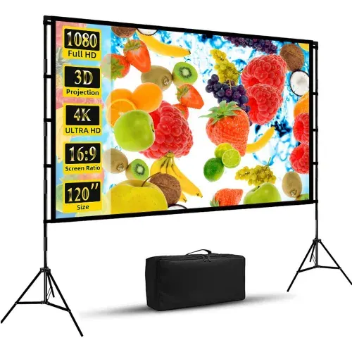 Экран для проектора 120", без складок, с двойным треугольным