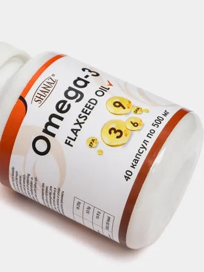 Омега-3, 40 капсул по 500 мг, "Flaxseed Oil"