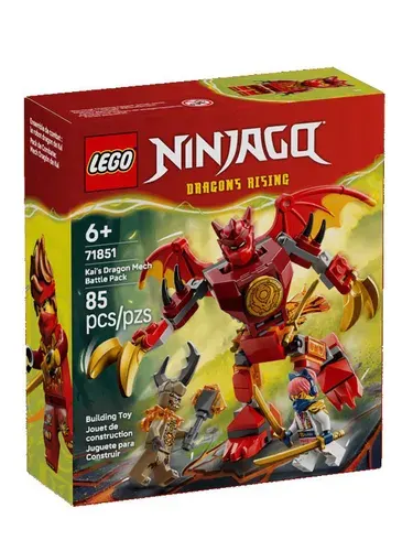 Конструктор LEGO NINJAGO Мех-дракон Кая: боевой набор, возраст от 8+, 71851