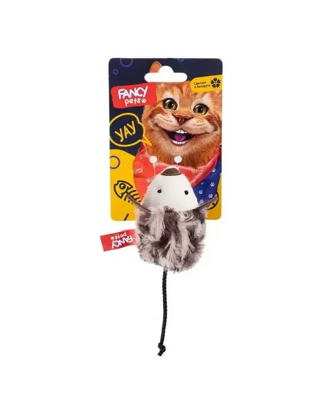 Fancy Pets Игрушка для кошек Мышь, с погремушкой, 7 см, текстиль