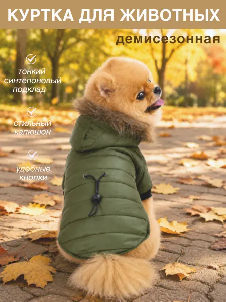 FluffyLand Куртка для собак одежда весна осень демисезон