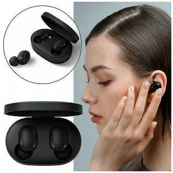 Беспроводные наушники Bluetooth V5.0, В дизайне AirDots2 , черные, наушники-TWS, влагозащита IPX4