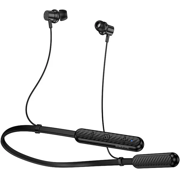 Bluetooth наушники вкладыши с микрофоном Borofone BE72 с микрофоном, мобильная гарнитура, с дугой, черные