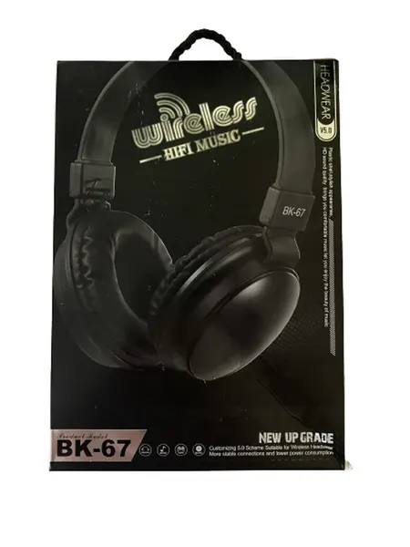 Наушники игровые Wireless HIFI MUSIC BK-67 (Черные)