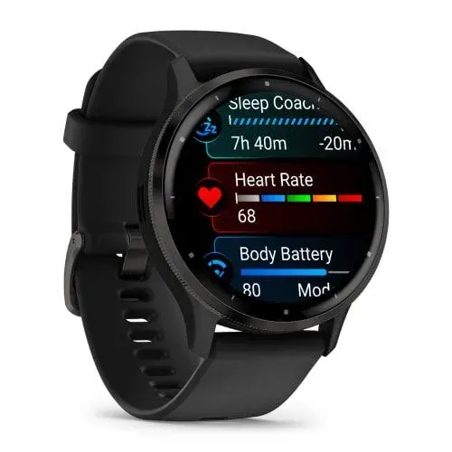 Смарт-часы GARMIN Venu 3 черные с серым безелем (010-02784-01)