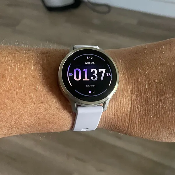 Смарт-часы Garmin Venu 4, AMOLED, 41мм стальные Silver with Periwinkle, 010-03013-01, европейская версия, сиреневый