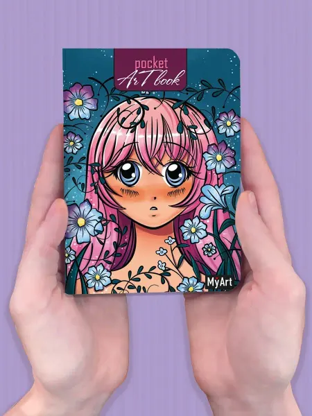 MyArt Скетчбук 100г м2, 80 листов Pocket Artbook Романтика