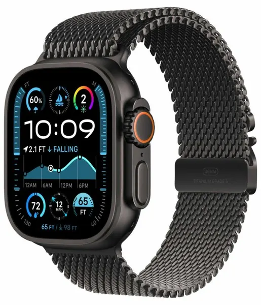 Умные часы Apple Watch Ultra 2 2024 Black Ti Black Milanese S (MX4W3)