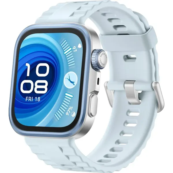Смарт-часы HUAWEI Watch FIT 4 Pro (2025), ремешок из фторэластомера, голубой (55020FAH)