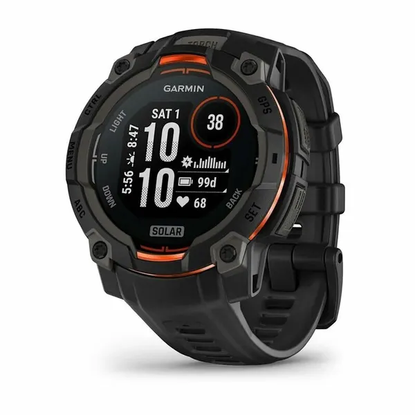 Часы Garmin Instinct 3 45 mm Solar Black (черные)