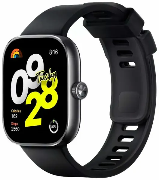 Смарт-часы REDMI Watch 4 Obsidian Black (BHR7854GL), Bluetooth, сенсорный дисплей, приём звонков, кнопка SOS, черный