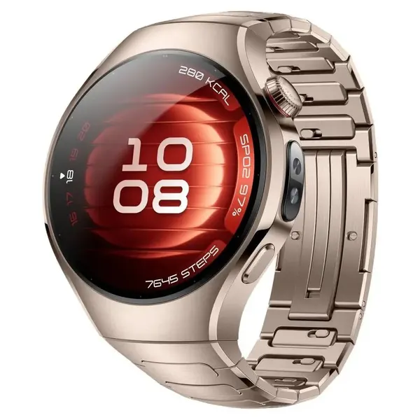 Смарт-часы HUAWEI Watch 5 42 мм, титановый ремешок, цвет песочный золотой (55020EVP)
