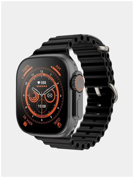 Умные часы Smart Watch X8 Ultra, Черный корпус, черный ремешок