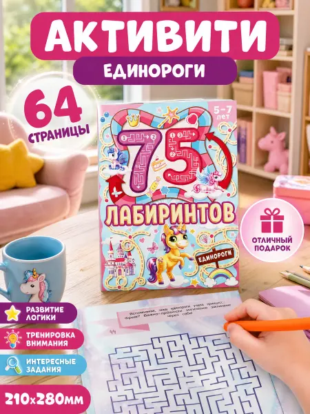 Умка Раскраска для девочек антистресс лабиринт книга для малышей