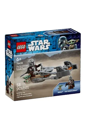 Конструктор LEGO Star Wars Мандалорец и Грогу в их спидере, возраст от 8+, 75436