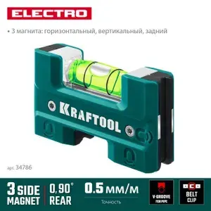 Kraftool Уровень магнитный для розеток 76 мм