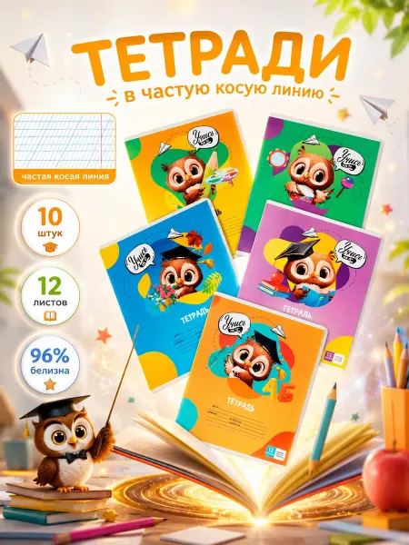 Special Gift Pack Набор тетрадей в частую косую узкую линейку 12 листов