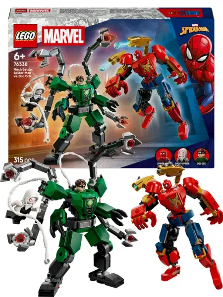 Конструктор LEGO Marvel 76338 Человек-паук против Дока Ока Роботы