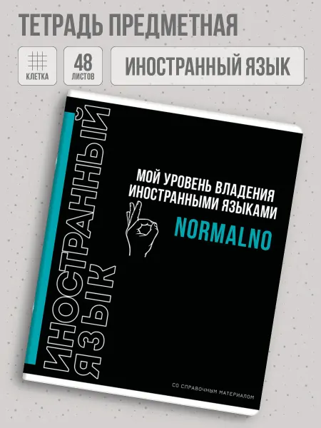 Феникс+ Тетрадь в клетку предметная иностранный язык А5+ 48л