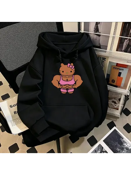 HelloKitty толстовка с капюшоном и забавным принтом