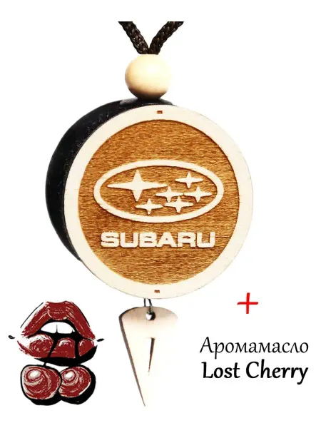 Аромасентир Парфюм в машину диск 3D Subaru, аромат 39 Lost Cherry