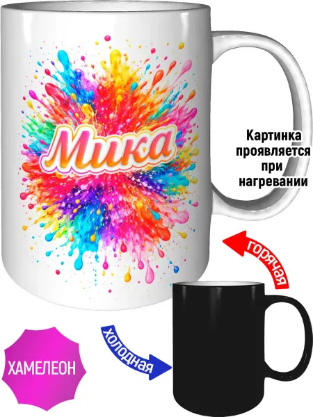 AVPodarki Кружка с именем Мика - хамелеон