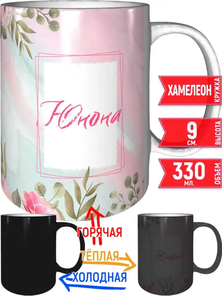 Grand cadeaux Кружка именная Юнона - хамелеон