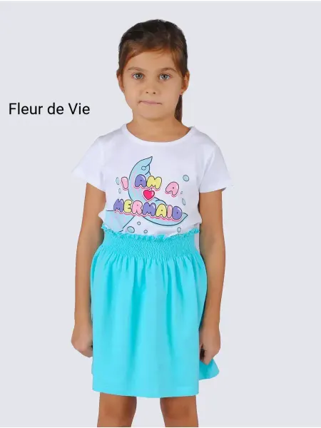 Fleur de Vie Костюм с юбкой летний трикотажный