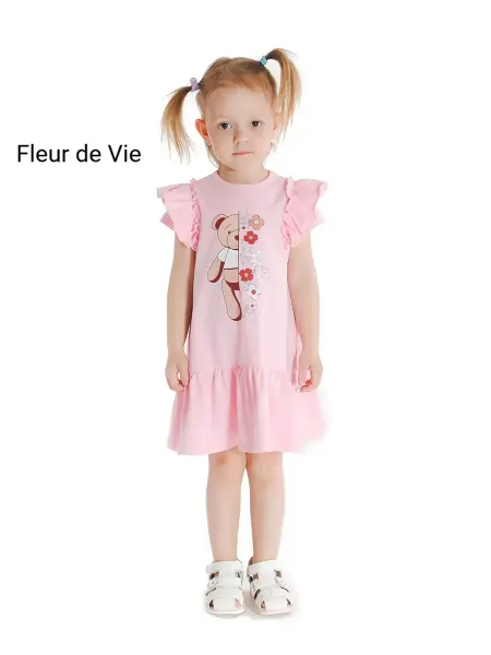 Fleur de Vie Платье летнее трикотажное в садик