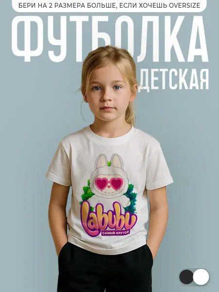 КОМБО ДРОП Футболка детская с принтом Лабубу Labubu
