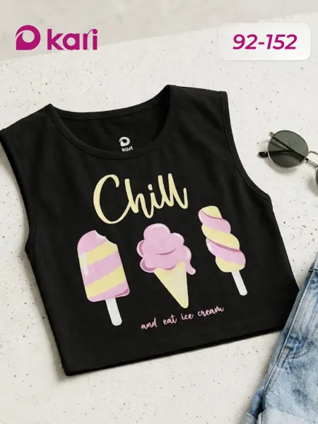 Kari Кроп топ для девочки черный