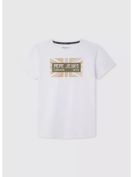PEPE JEANS LONDON Футболка с принтом хлопок