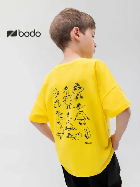 BODO Футболка детская с принтом