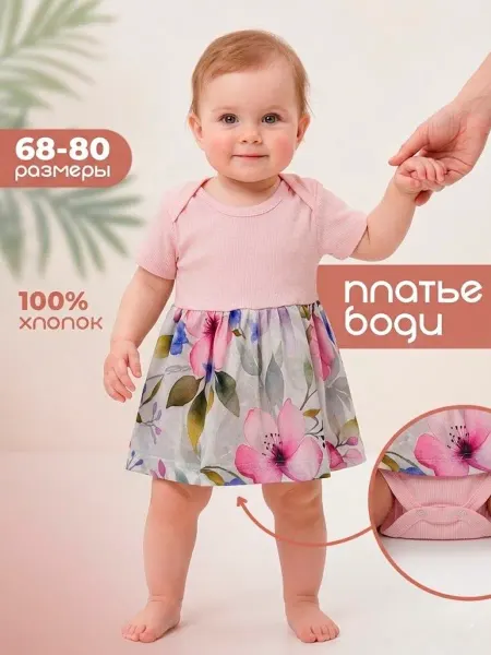 Боди платье для малышей