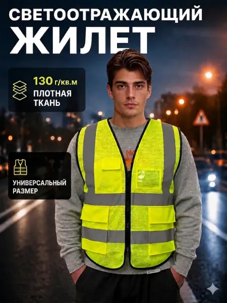 Светоотражающий жилет с карманами