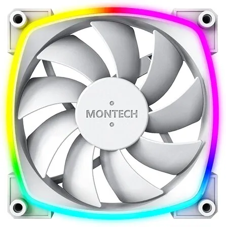 Вентилятор для корпуса Montech AX120 ARGB 120х120x белый 4-pin 27дБ (AX120 PWM WHITE) Ret